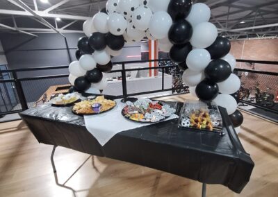 Soccer themed backdrop by one dell of a party