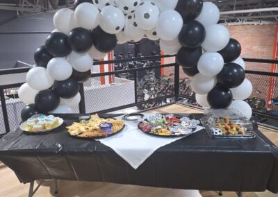 Soccer themed backdrop by one dell of a party