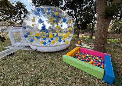 Bouncy bubble house inflatable by one dell of a party