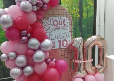 Balloon decorations by one dell of a party