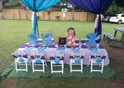 Lilo and stitch party set up by one dell of a party