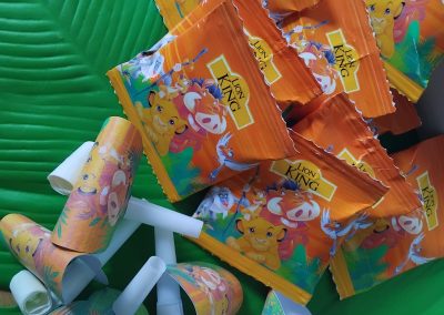 Themed snacks done by one dell of a party