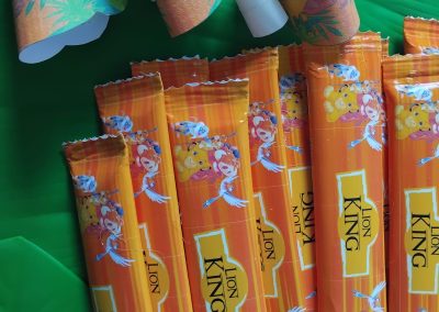 Themed snacks done by one dell of a party