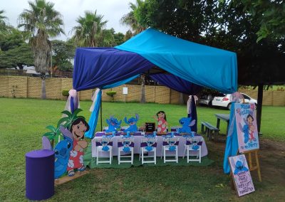 Lilo and stitch party set up by one dell of a party