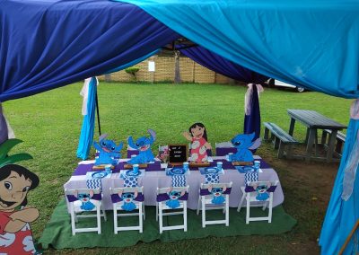 Lilo and stitch party set up by one dell of a party