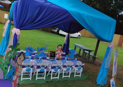 Lilo and stitch party set up by one dell of a party