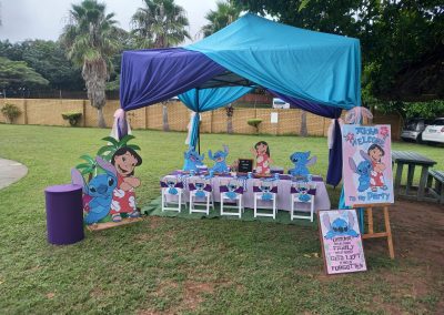 Lilo and stitch party set up by one dell of a party